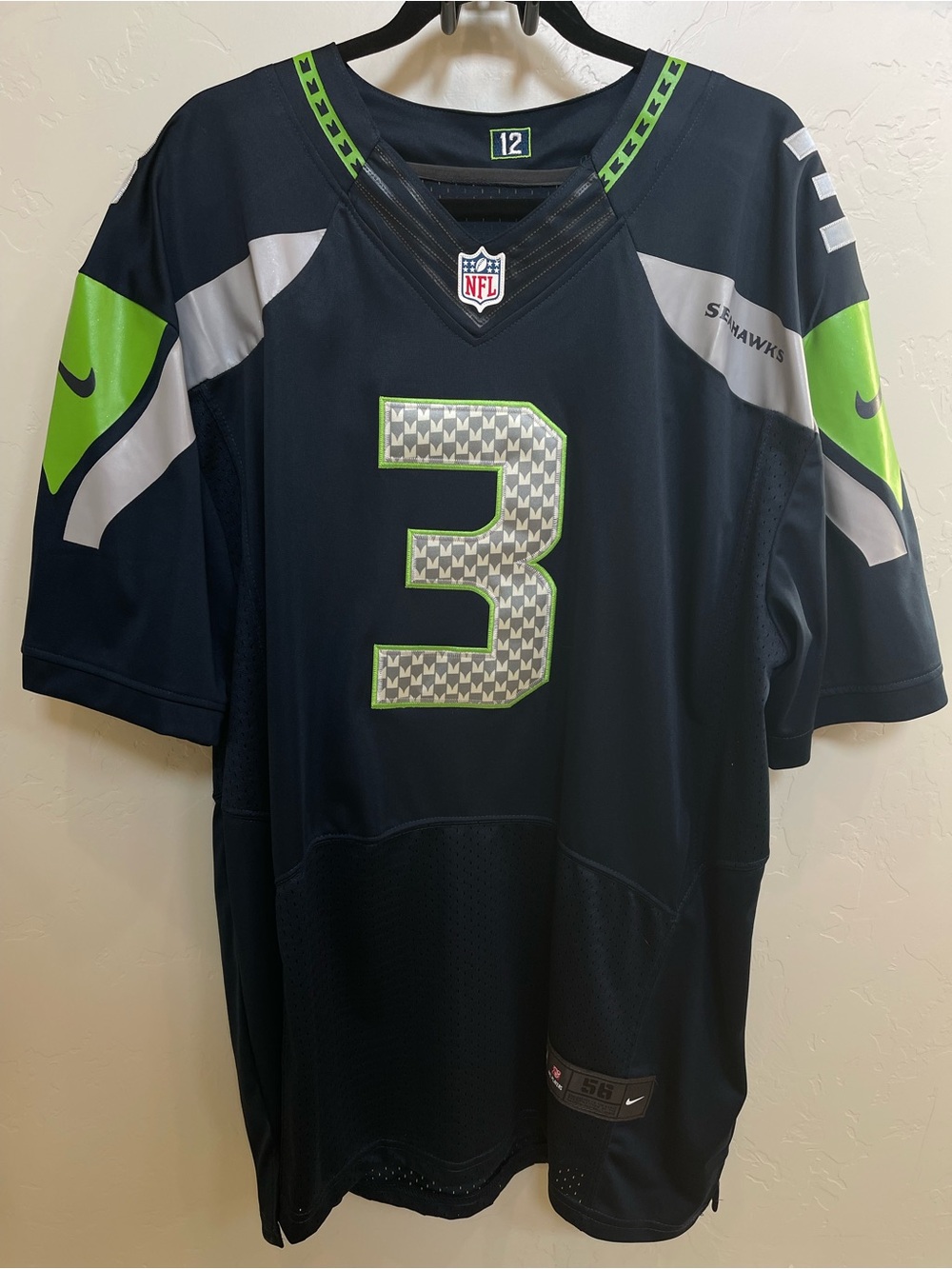NFL Seattle Seahawks #3 Jersey - Black & Neon Green